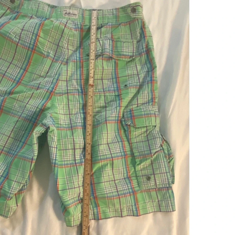 Polo Ralph Lauren‎ Plaid Swim Trunks Cargo Pockets Drawstring Beachy Waist 36